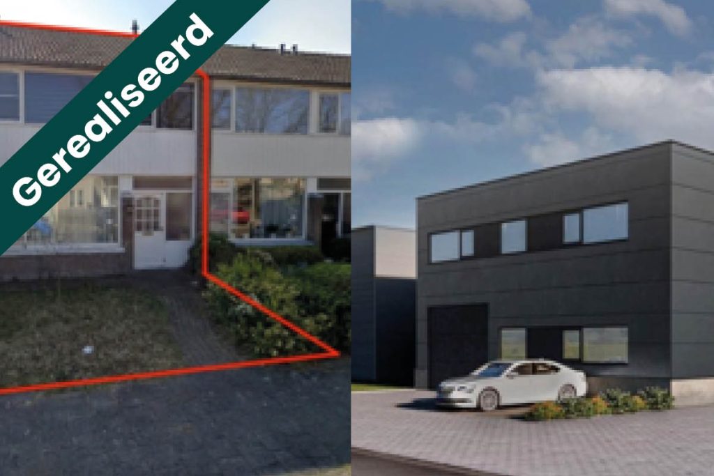 Een nieuw te bouwen bedrijfsunit met 2 eigen parkeerplaatsen voor eigen gebruik en een woning voor de verhuur